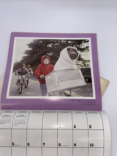 Original 1983 E.T. THE EXTRA-TERRESTRIAL Calendar w/ Mailing Envelope No Writing - Picture 5 of 6