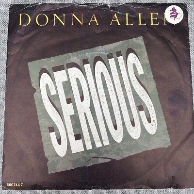 Donna Allen Serious 7'' vinyl UK Portrait 1986 B/w bad love pic sleeve 6507447