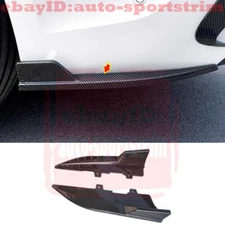 For BMW 3 Series 23-24 Carbon ABS Rear Bumper Front Lip Corner Cover Trim 2PCS