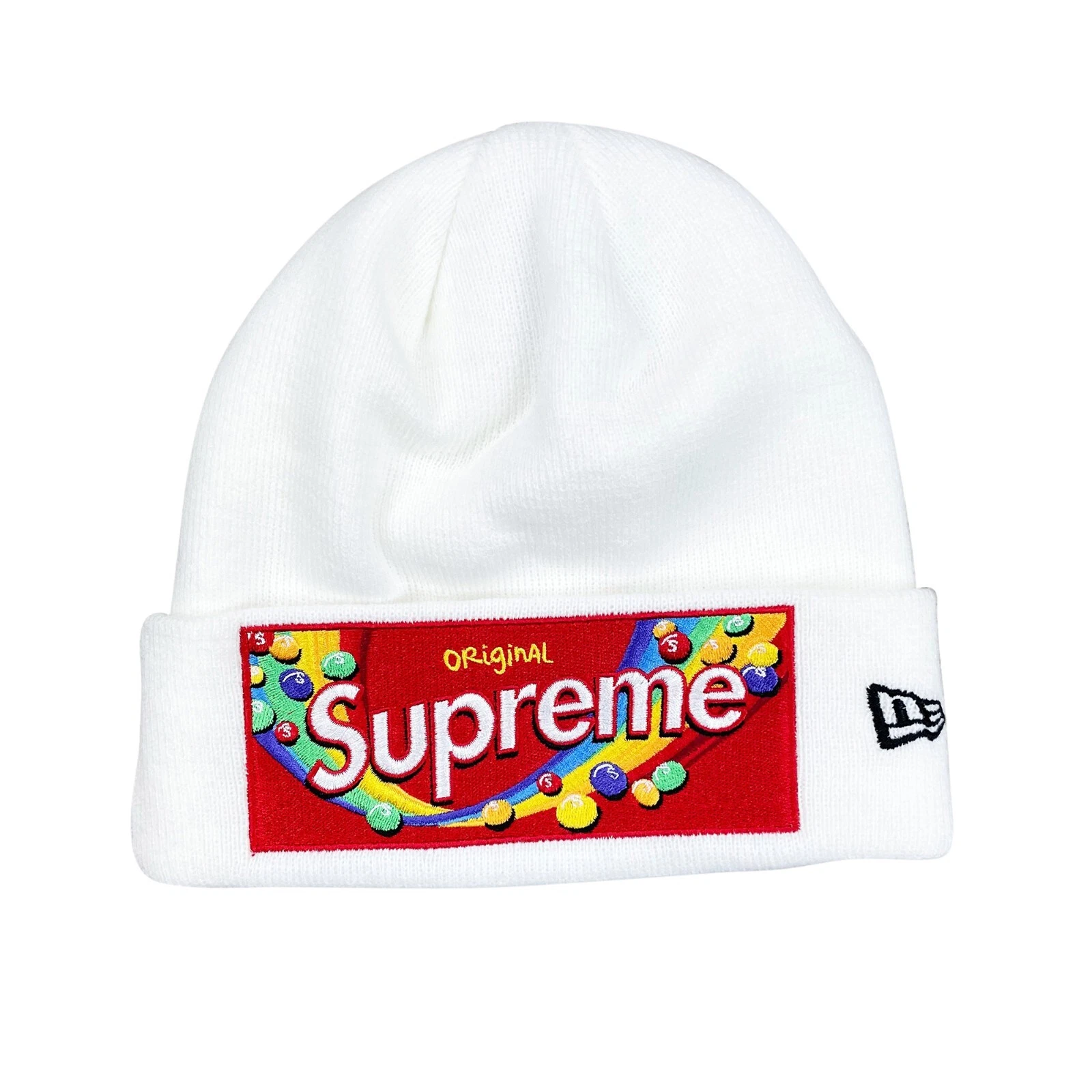Bonnet blanc Supreme x New Era FW21 Skittles