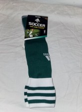 Adidas Sport Socks S 13C 4y White Green Tube Long Crew Soccer Copa Zone Cushion