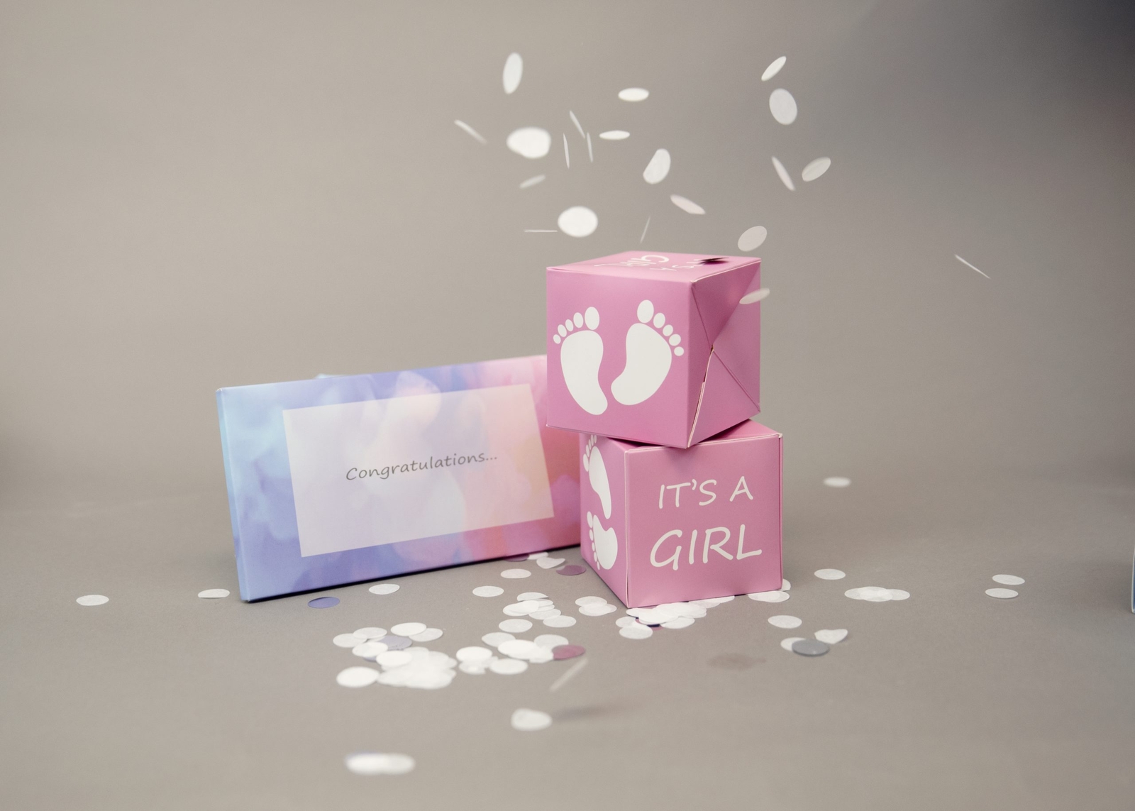 Exploding Gender Reveal Envelopes with Confetti Blue or Pink Premium ...