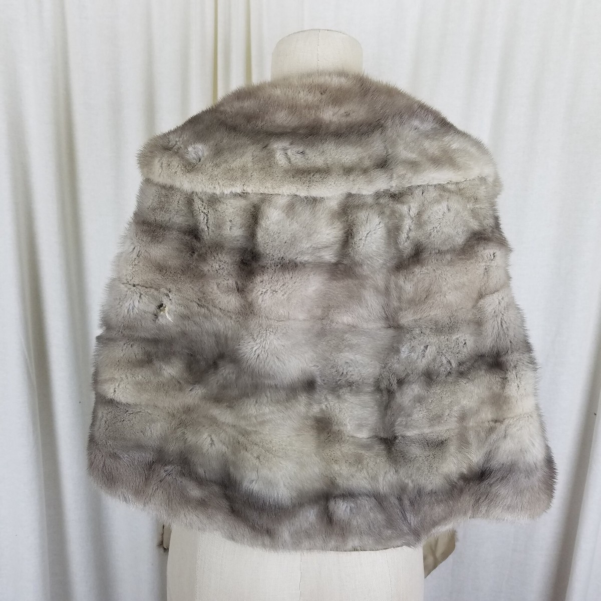 小物 Cerulean Mink Cape stole GORGEOUS Mink Stole, FUR CAPE, Probably Cerulean Blue