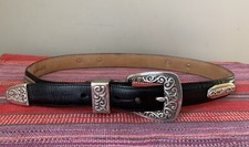 Vintage Brighton belts for women Black 34 Inches Long.