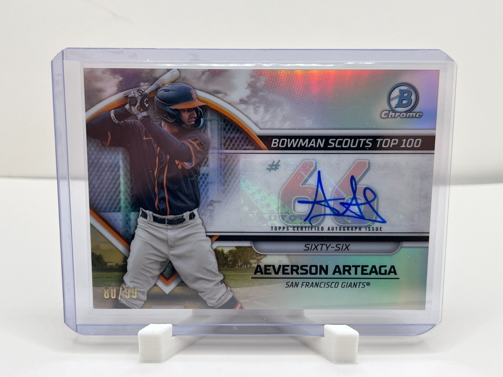 2023 Bowman Scouts Top 100 Aeverson Arteaga AUTO Rookie 80/99