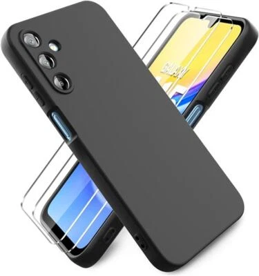 HQSELECTION Coque Noir + Verre Trempé Pour Samsung Galaxy A15 A25 A35 A55 A05S au choix