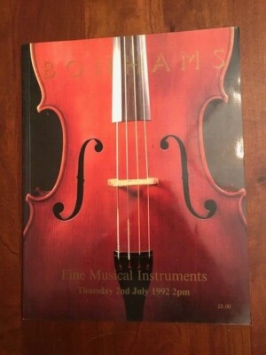 Bonhams Auction Catalog 1992 Fine Musical Instruments