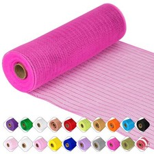 Deco Mesh Ribbon - 10inch x 30 feet Each Roll Metallic Foil Mesh Ribbon for C...