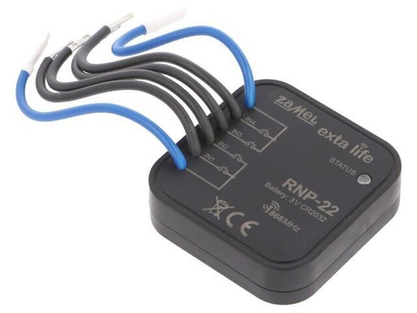 RNP-22 Kabelloser Sender Exta Free IP20 3VDC Doseneinbau -10-55°C Zamel-image