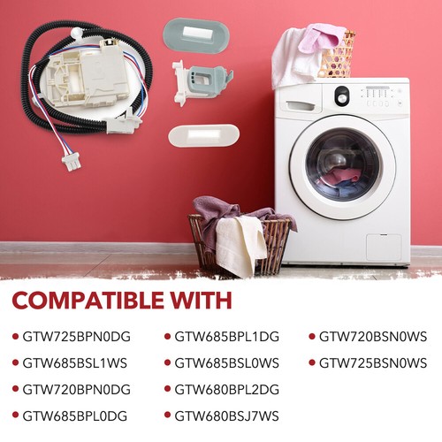 Washer Lid Lock Switch Assembly Fits For GE Washer Machine WH08X31577 WH08X32697 - Picture 6 of 19