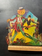 Vintage 1960s Dennison Scarecrow Die-Cut