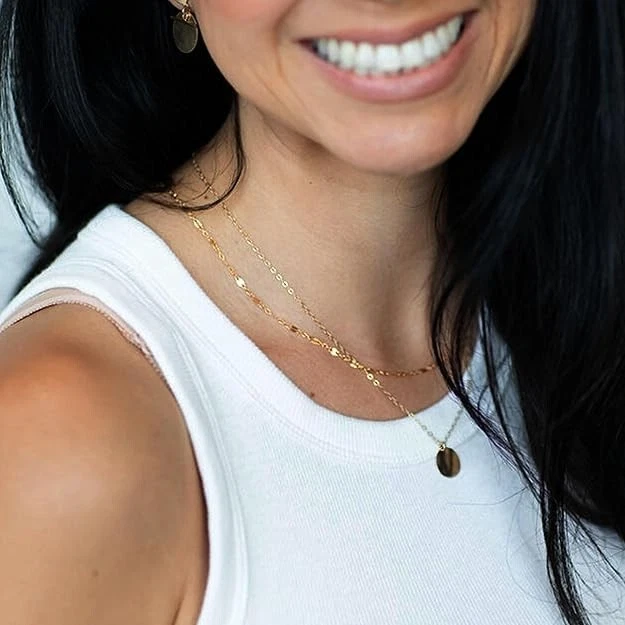 14K Gold Plated Layered Necklace Set