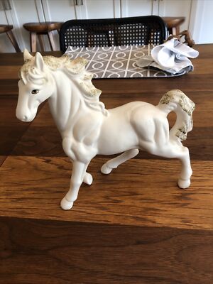Cheval Blanc En Céramique - Centre De Table Déco - Collection (Occasion)