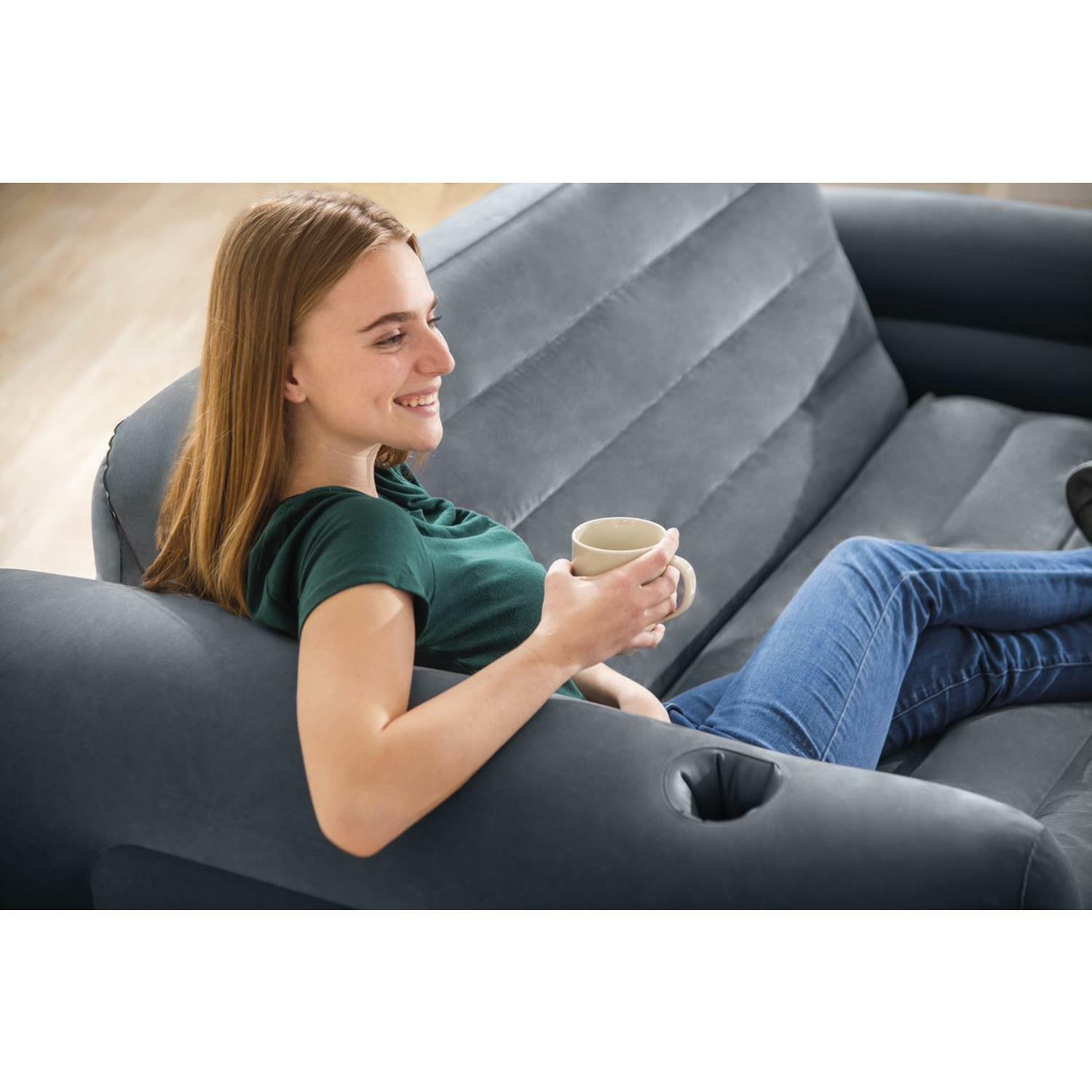 Intex Sofa Couch Lounge Luftsofa Luftbett Gästebett aufblasbar 203x231x66 cm