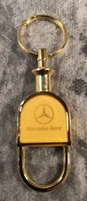Mercedes-Benz Gold Keychain With Premier Motorcars Engraving - Shiny Fancy & Kee