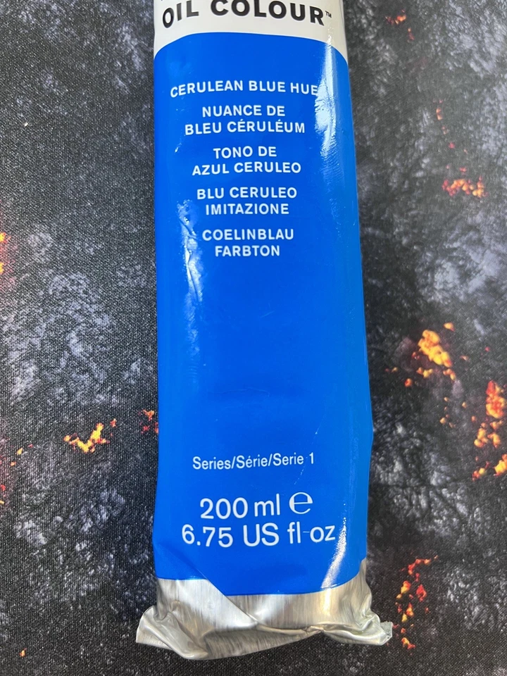 Winsor & Newton Oil Colour Ceraulean Blue Hue Paint Tube 200ml - Image 2 of 3