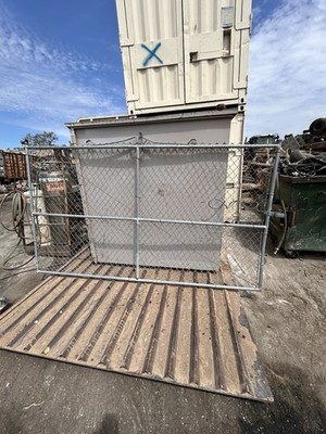 10  x 6  Commercial Galvanized Chain-Link Double Swing Gate Fence