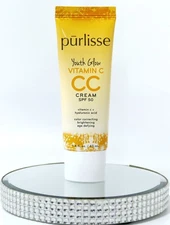 Purlisse Youth Glow Vitamin C CC Cream SPF 50 1.4oz Light OR Medium CHOOSE SHADE