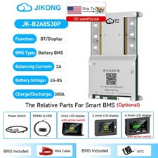 JK BMS 4S-8S 12V-24V 300A Li-ion LiFePo4 BMS w/2A Active Balance Build in BT lot