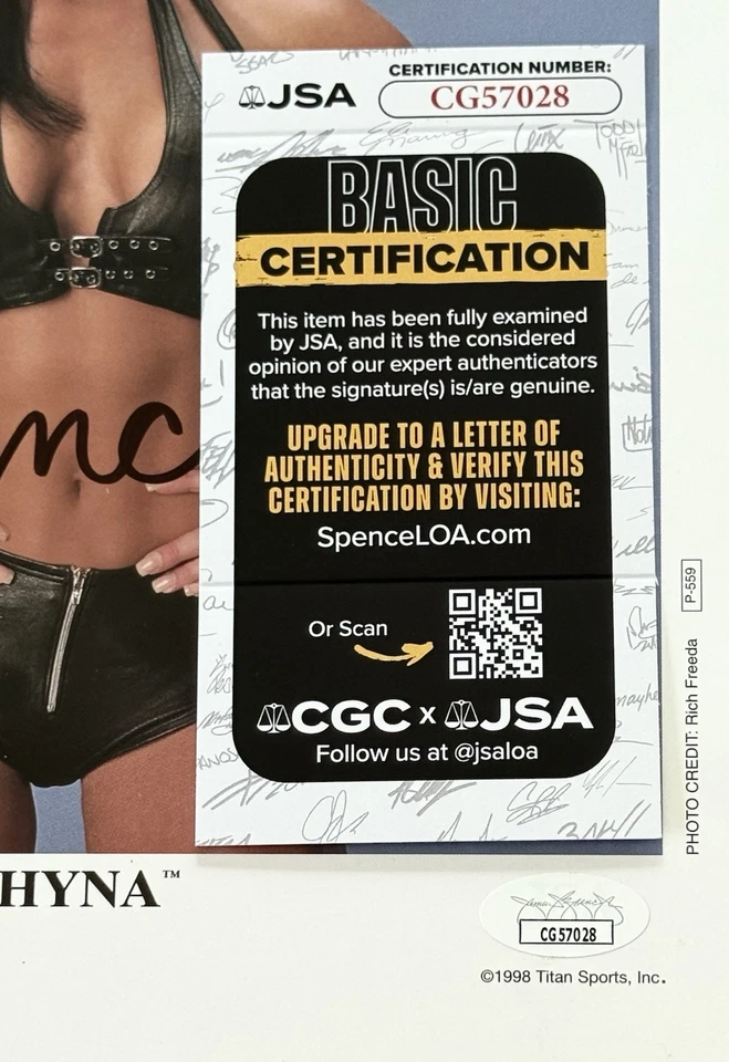 FOTO PROMOCIONAL ORIGINAL FIRMADA 8X10 WWE CHYNA P-559 CON CERTIFICADO DE AUTENTICIDAD JSA MUY RARA Foto 2 de 3