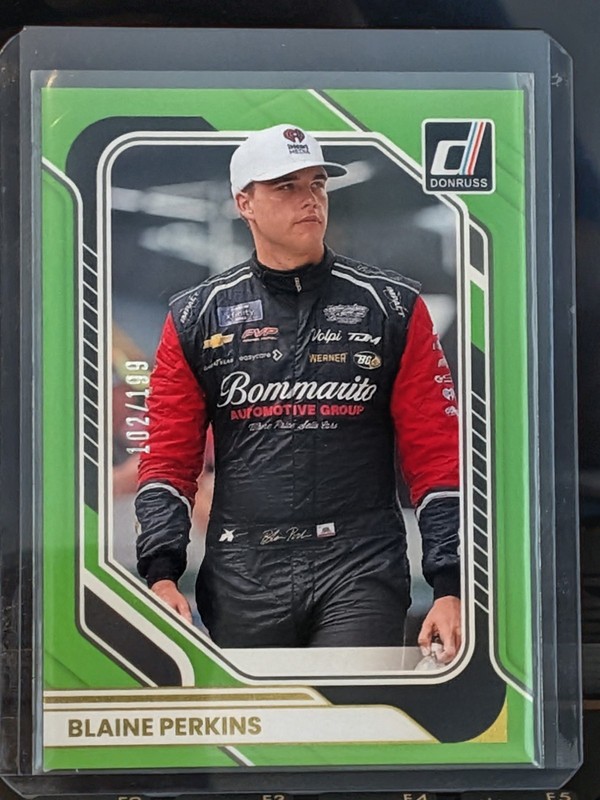 2026 Donruss Racing Blaine Perkins Green Velocity /99 