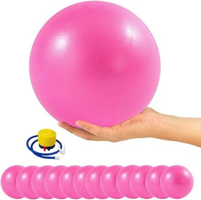 9 Inch Exercise Pilates Ball Mini Barre for 9'', 12Pack-Pink 