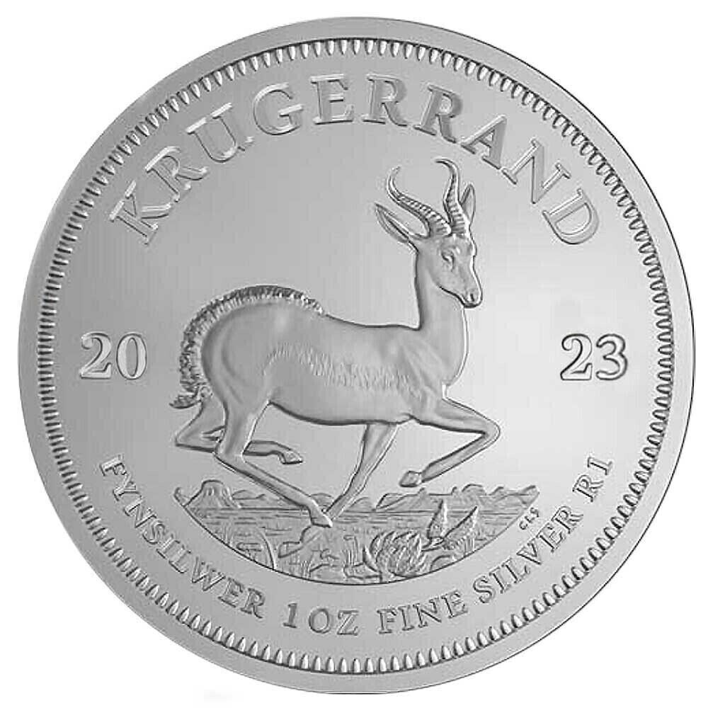 2023 1oz South Africa Silver Krugerrand Coin 1 oz.999 Fine Silver in a Capsule❤️