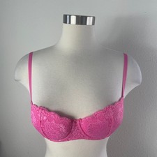 NEW Cosabella 32C Never Say Never Pushie Push Up Bra Rani Pink NEVER1137 Lace