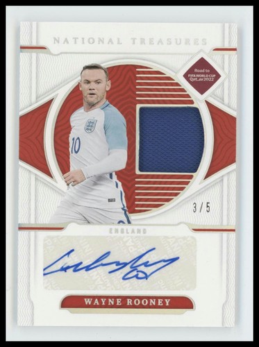 2022 National Treasures FIFA World Cup Wayne Rooney Material Signatures Auto /5