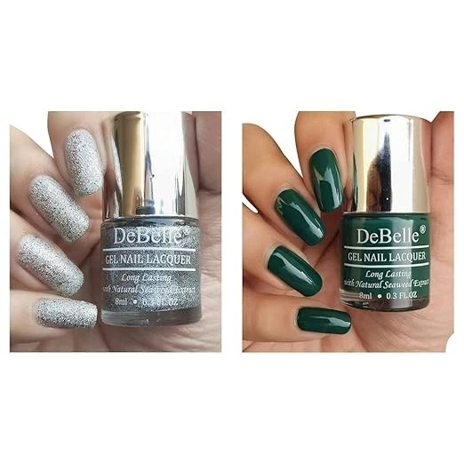 DeBelle Gel Nail Polish Combo pack of 2 | Long Lasting | Seaweed Enriched | Toxi