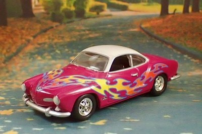 1955- 1974 VW Volkswagen Karmann Ghia 1.6L Flat 4 Sport Coupe 1/64 Scale LE V