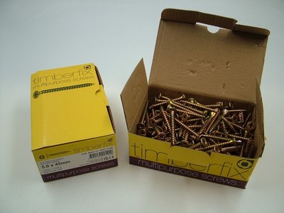 Spanplatten Splittschrauben Mehrzweckschrauben 400er Pack 5,0x45mm Pozi Senkkopf