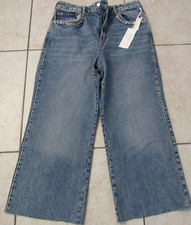 NWT 168 Pilcro Anthropologie AUSTYN Rhinestone Studded 31 High Rise Denim Jeans