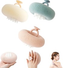 3 PCS 2-in-1 Sunflower Bath Super Soft Sunflower Suction Cup Bath Exfoliating...