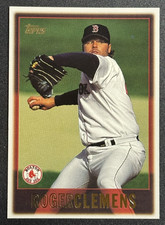 1997 Topps #370 Roger Clemens Boston Red Sox Seven Cy Young Awards