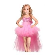 Xmas Girl Tutu Dress Train Evening Birthday Party Kids Tulle Ball Gown Halloween