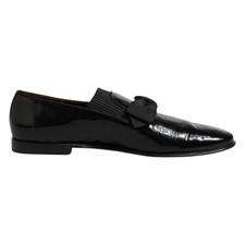 DOLCE & GABBANA Shoes Black Leather Loafers Men Formal Dress U44 / US11 1120usd