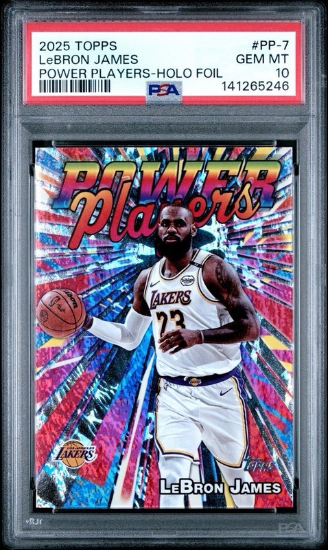 2025 Topps Basketball #PP-7 LeBron James Power Players Holo Foil PSA 10 GEM MINT