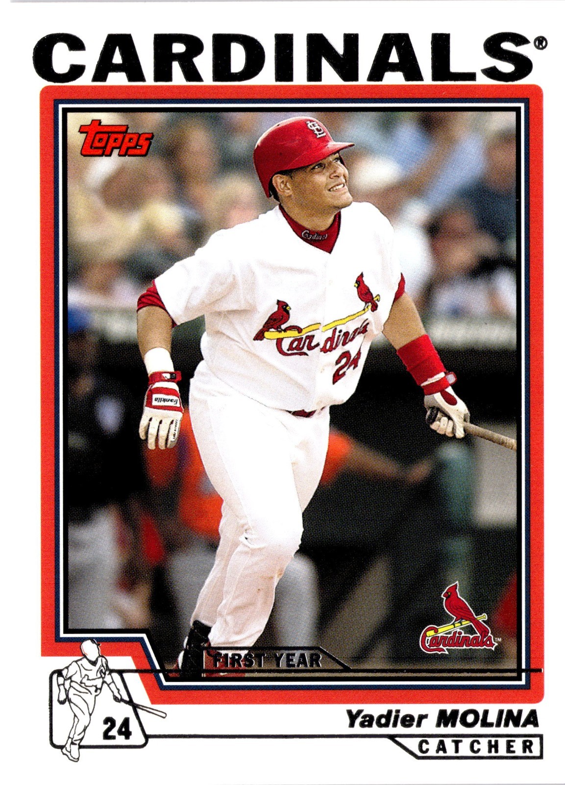 2004 Topps - Yadier Molina #324 Rookie RC - Cardinals - Razor Sharp