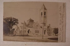 RPPC Real Photo Postcard c1905 CONGREGATIONAL CHURCH at Nashua NH