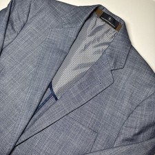 Hart Schaffner Marx Modern Casual Men's Travel Blazer Blue Pick Stitch Sz Medium