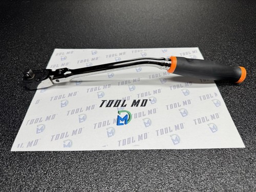 Snap-on Tools USA NEW ORANGE 3/8" Drive Soft Grip Bent Flex Head Ratchet FHBF80A - Picture 9 of 15