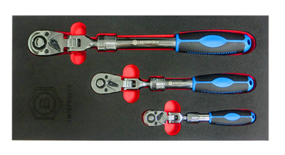 **Sale** Britool Hallmark 3pc Extending Ratchet Set With Flex-Head