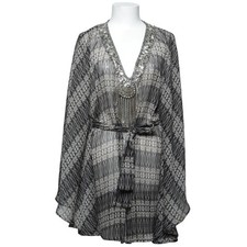 Shivadiva, Top, Größe: M, Schwarz/Weiß/Mehrfarbig, Seide, Damen #uPC