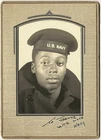 Vintage WWII Cabinet Photograph~Young African American Sailor "Wally"~U.S. Navy