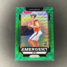 Bo Nix 2024 Panini Prizm Emergent Green Wave #3