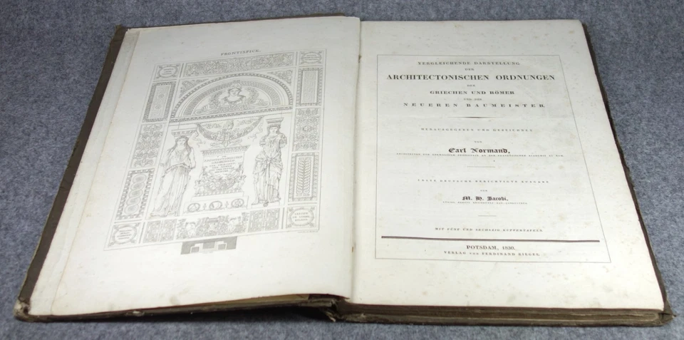 1830 - ARCHITEKTUR - 65 Kupfertafeln - ANTIKE Klassizismus Griechenland Rom RAR