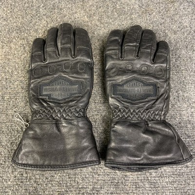 Harley-Davidson Men's Winter Gauntlet Leather Gloves 2RXT-H-DMC Size S EUC