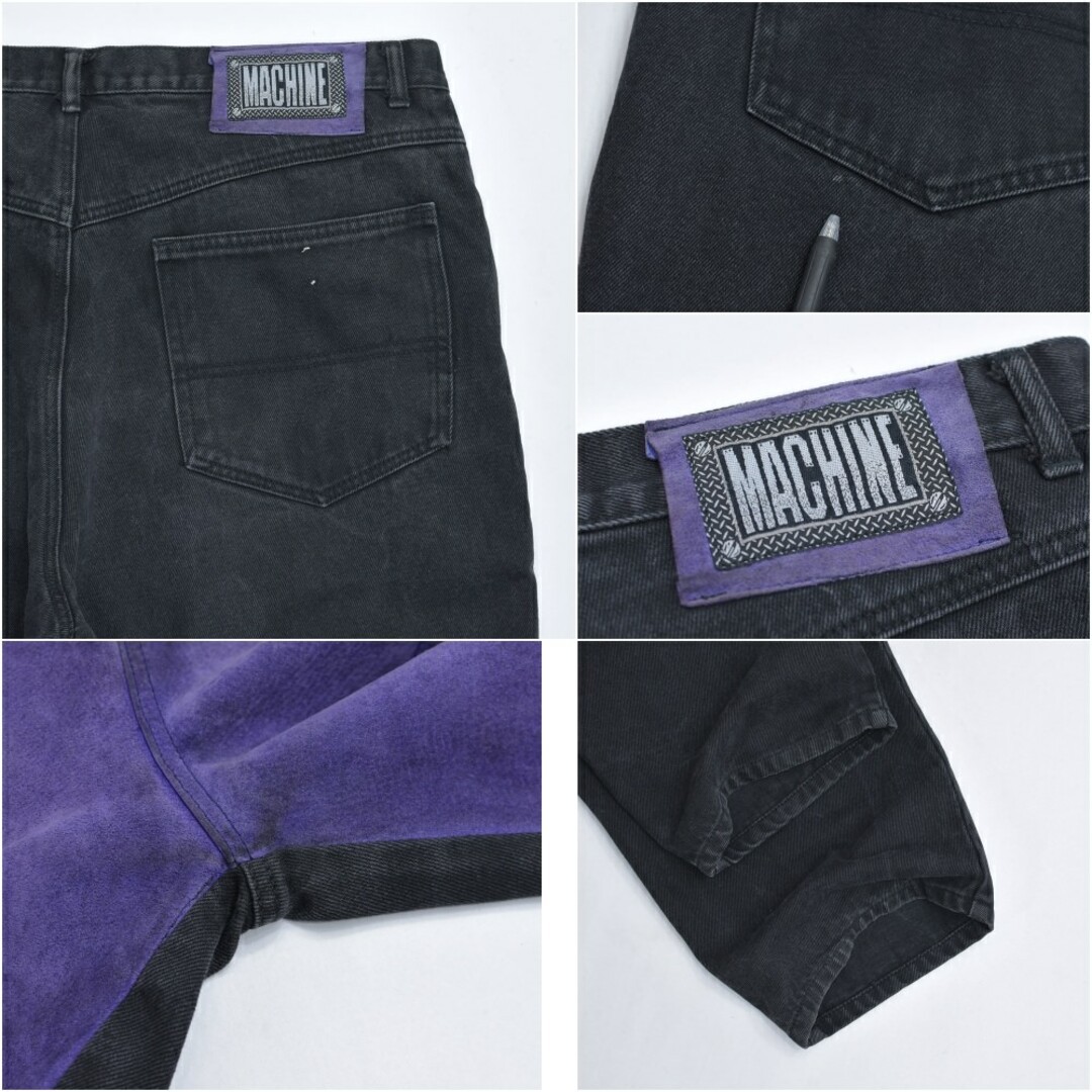 80- MACHINE Patchwork Leather Switched Design Bla… - image 9