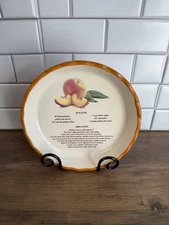 Vintage Peach Pie Plate w/ recipe - Read description